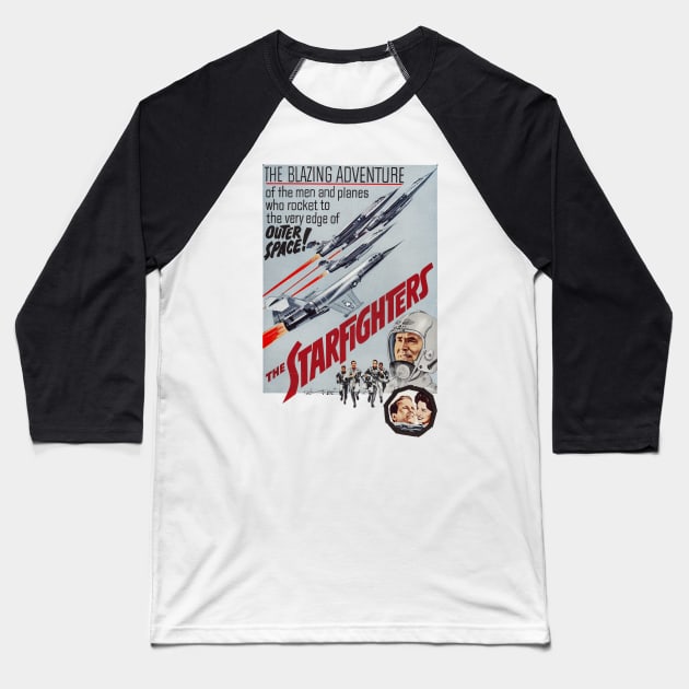 The Starfighters Movie Poster (MST3K) Baseball T-Shirt by MovieFunTime